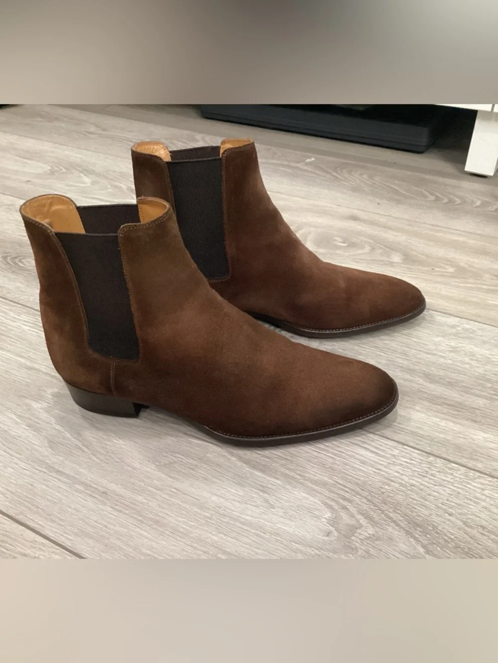 Saint Laurent Wyatt Chelsea Suede  Brown Size 41 YSL US 8 8.5